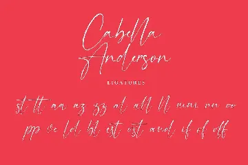 Cabella Anderson - Signature Handwriting Font