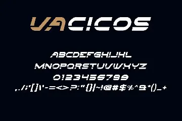 Vacicos - A Futuristic Typeface font