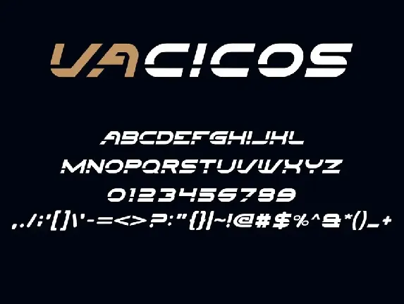 Vacicos - A Futuristic Typeface font