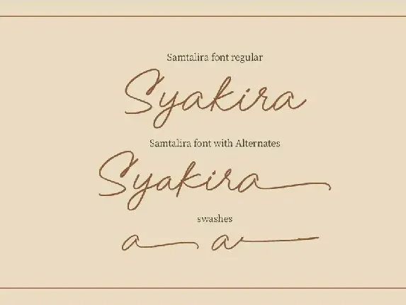 Samtalira - Handwriting Script font