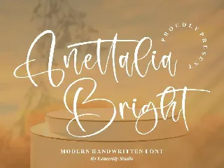 Anettalia Bright Modern Handwritten Font