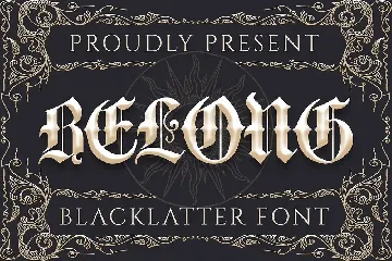 Belong - Blacklatter Font