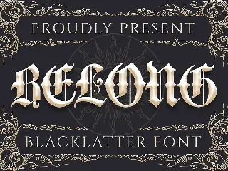 Belong - Blacklatter Font