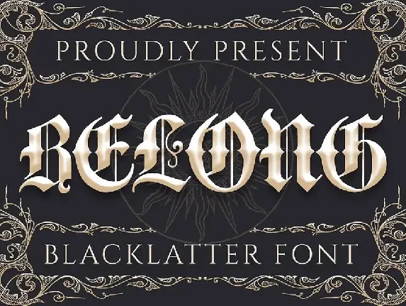 Belong - Blacklatter Font