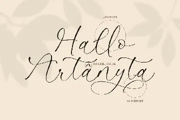 Artanyta Luxury Script Font