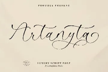 Artanyta Luxury Script Font