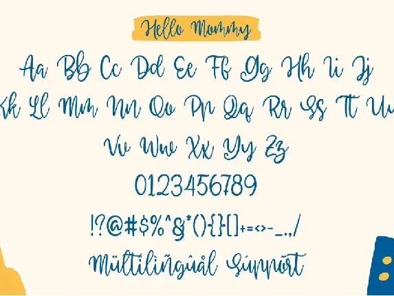 Hello Mommy â€“ Modern Handlettering font