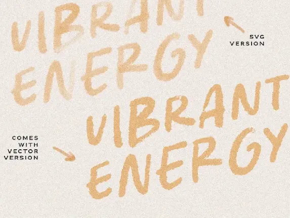 Vibrant Energy - Quotable SVG Font