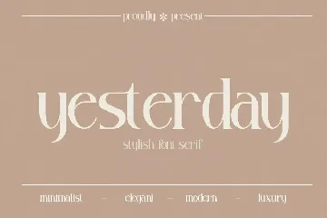 Yesterday Stylish Serif Font