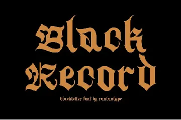 Black Record Blackletterfont