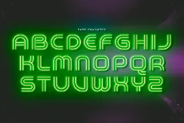 Neon Backlight font