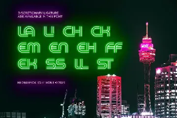 Neon Backlight font