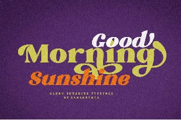 Glory sunshine font