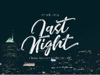 Last Night font