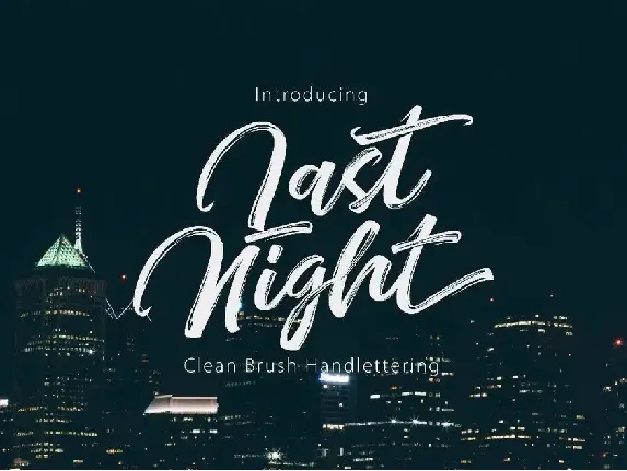 Last Night font