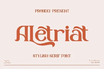 Aletriat Stylish Serif Font