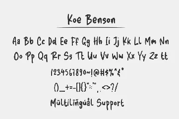 Koe Benson font