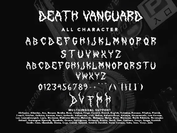 Death Vanguard font