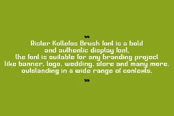 Rister Kollefos Brush font