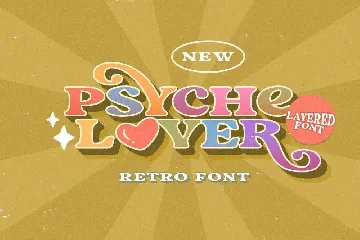 Psyche Lover - Layered Retro Font