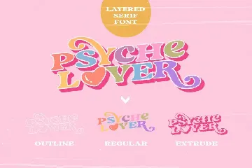 Psyche Lover - Layered Retro Font