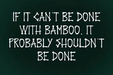 Bamboo Village Display Font