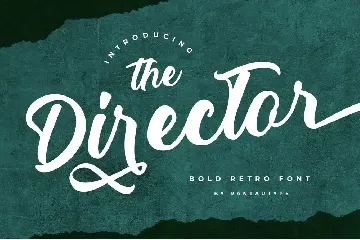 The Director Script font