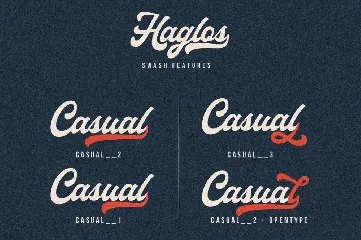 Haglos - Retro Script Font