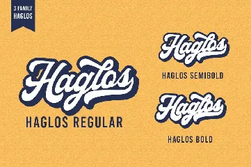 Haglos - Retro Script Font