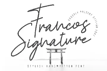 Francos Signature - Stylish Monoline Font