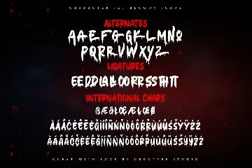 Bloody Scary Horror Halloween Font