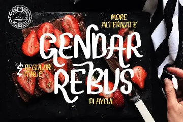 Gendar Rebus - A Cute Display Font