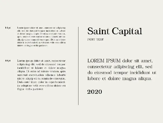 Saint Capital Modern Serif Typeface font