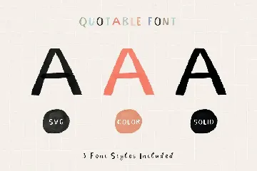 Quotable Colourful Font