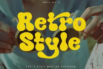 Puffy chips retro typeface font