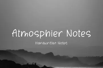 Atmosphier Notes Handwritten Font