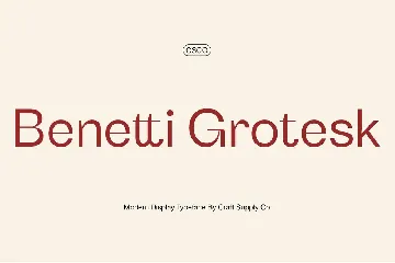 Benetti Grotesk font