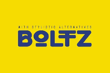 BOLTZ - Unique & Fresh Display / Logo Typeface font