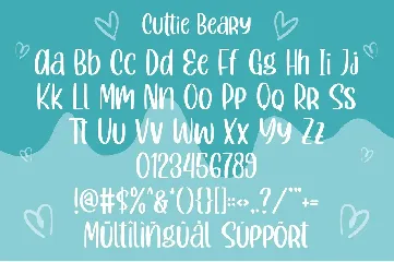 Cuttie Beary - Cute and Fun Handdrawn font