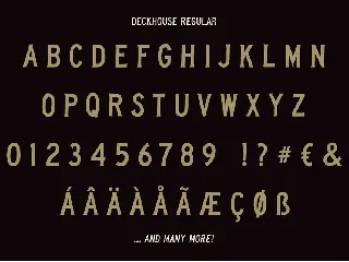 Deckhouse Regular font