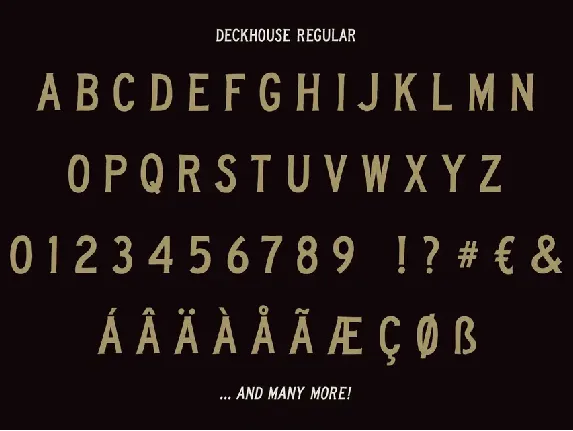 Deckhouse Regular font