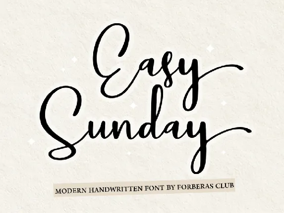 Easy Sunday font