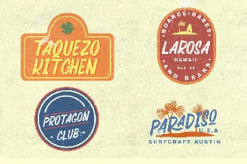 Quechely Sign Retro Layered Font