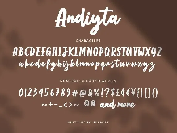 Anditya Script font