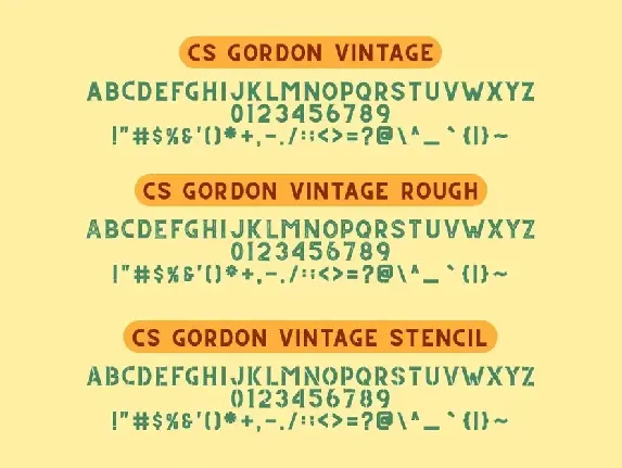 CS Gordon Font Family