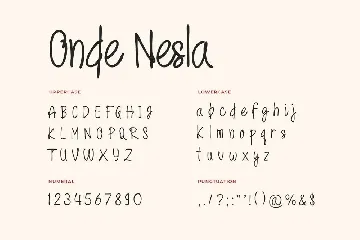 Onde Nesla Handwritten Font