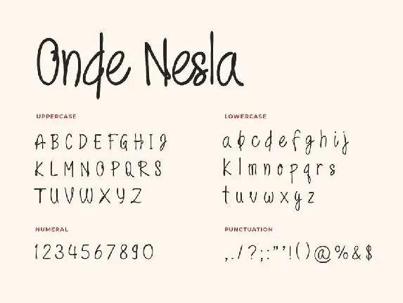 Onde Nesla Handwritten Font