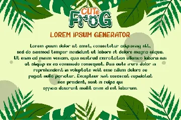 Cute Frog - Craf Font