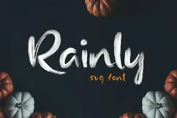 Rainly - Brush & SVG Font.