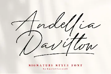 Andellia Davilton - Signature Style Font